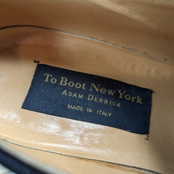TO BOOT NEW YORK ADAM DERRICK Men\'s OXFORDS SHOES SPLIT TOE BLACK Leather SZ 10. main image 10